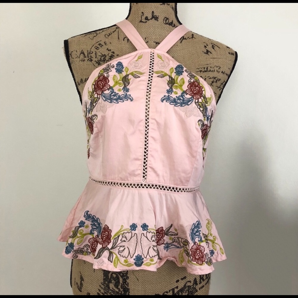 ISO Anthropologie light pink peplum tunic